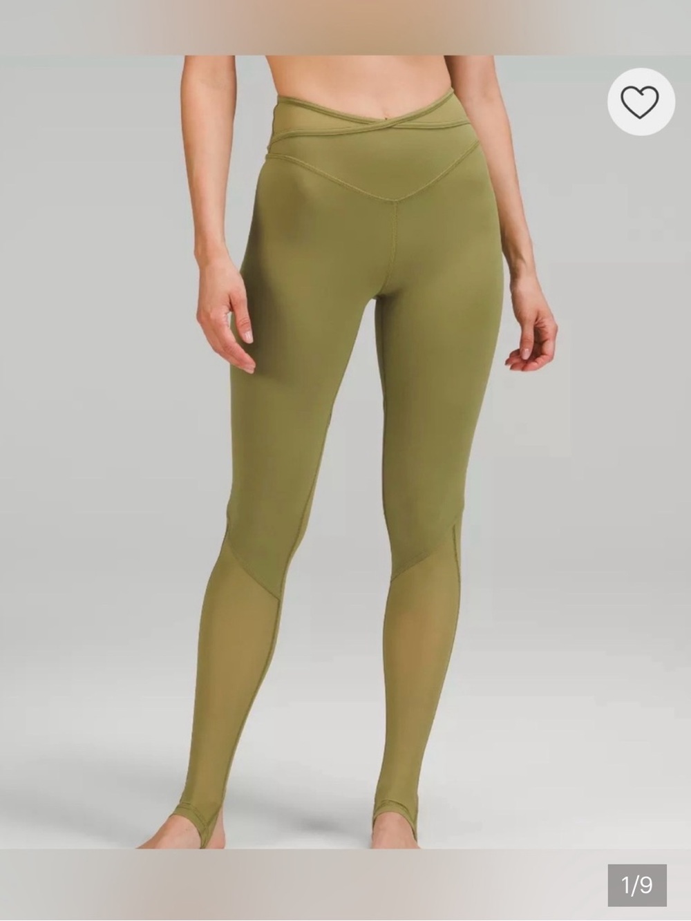 lululemon athletica Nulu Mesh Crisscross Leggings in Olive